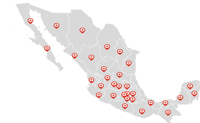 Delegaciones estatales de la Cruz Roja en México